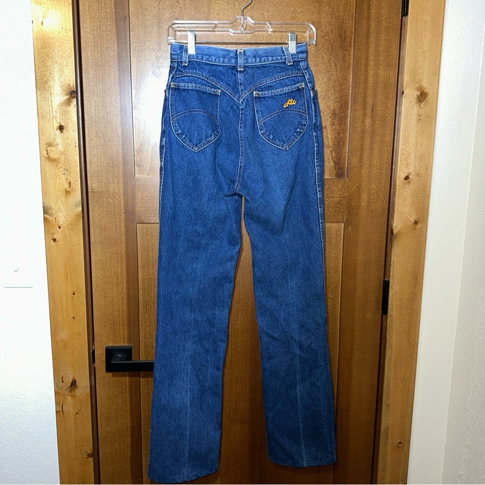 Vintage Chic Jeans Womens 25x30 High Rise Straight Leg Dark‎ Wash 80s